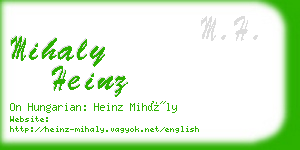 mihaly heinz business card